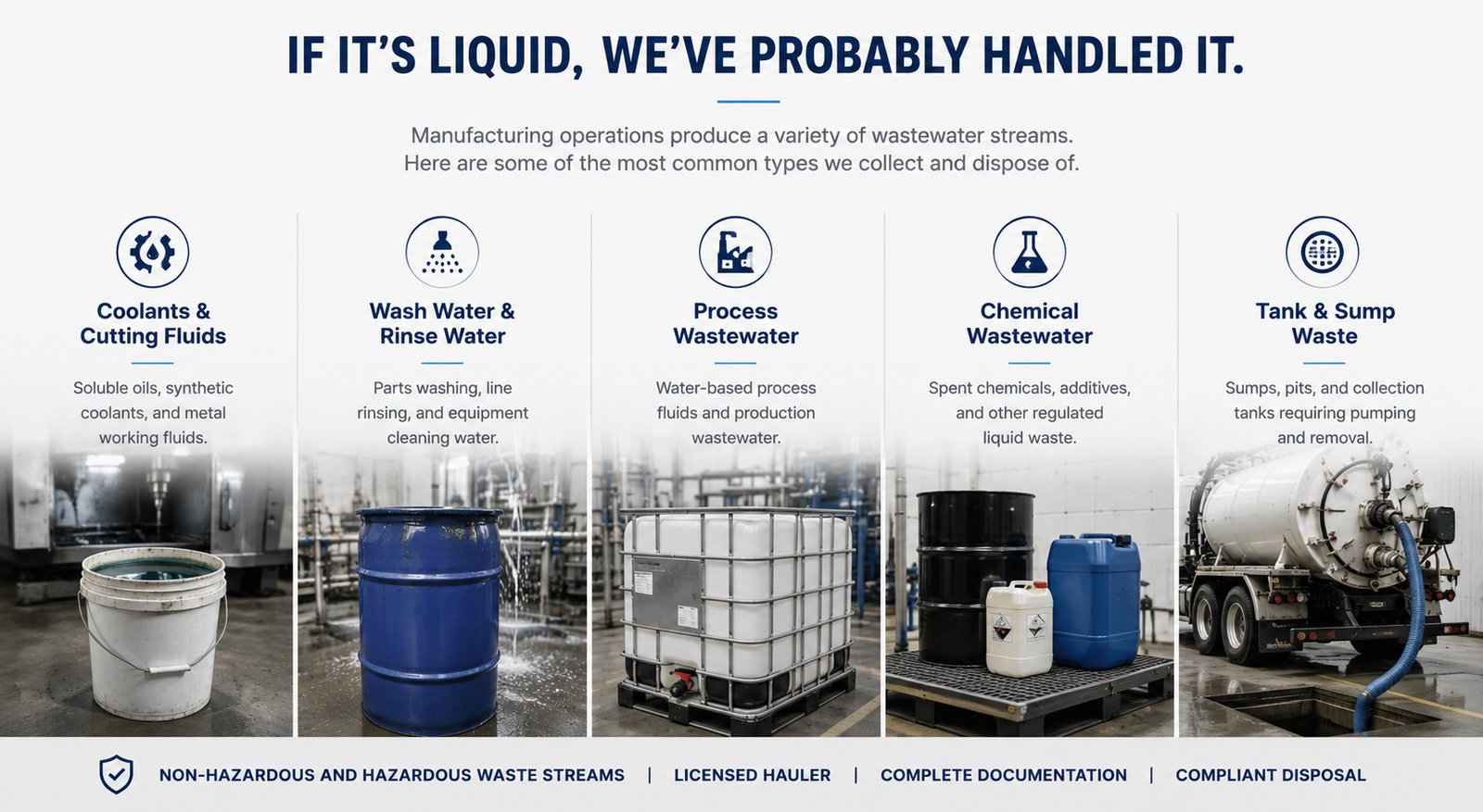 If it's liquid, we've probably hauled it