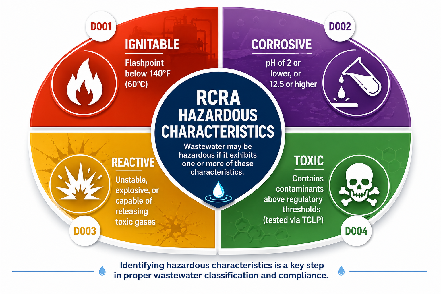 RCRA Hazardous Characteristics: Ignitability, Corrosivity, Reactivity, Toxicity