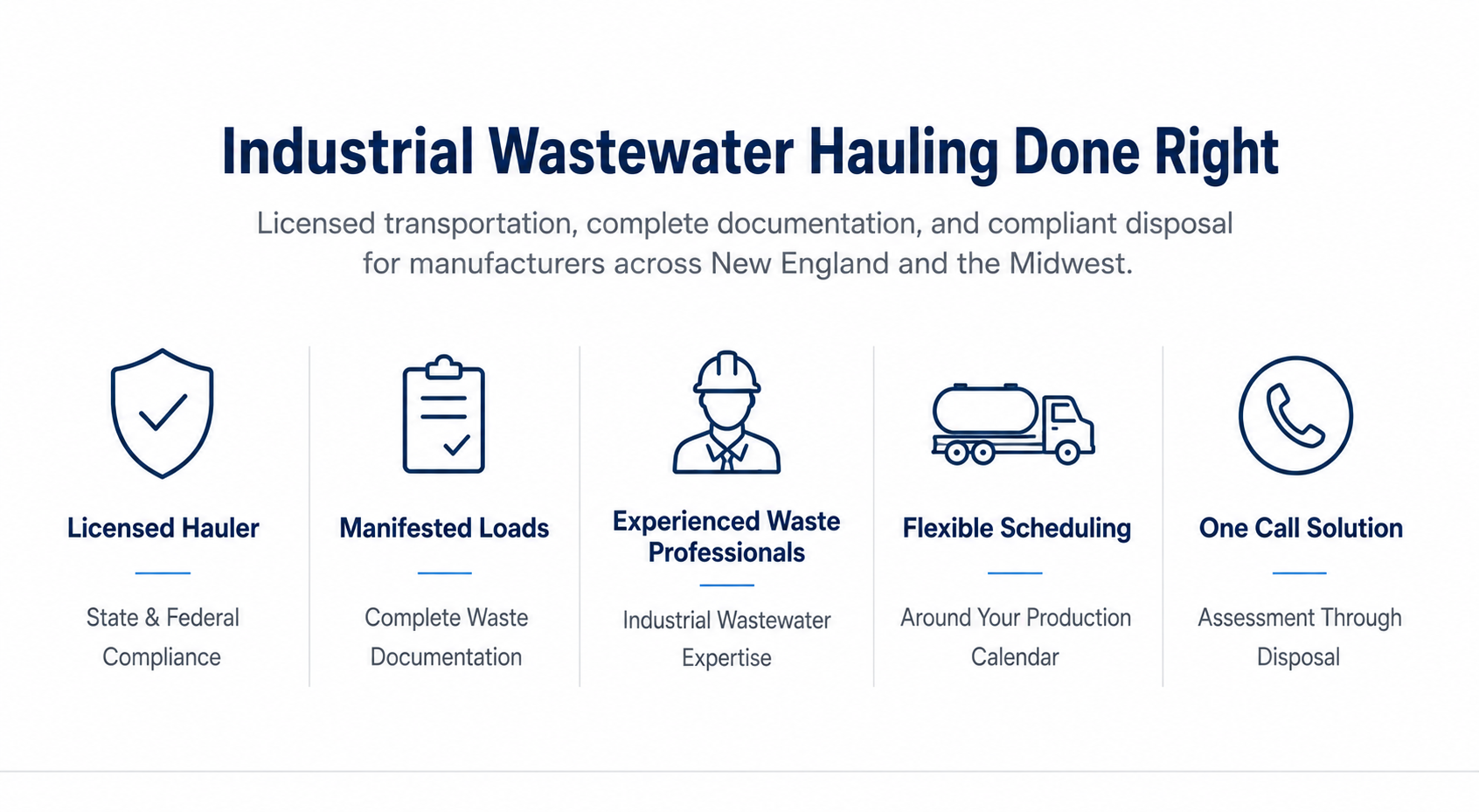 Industrial wastewater hauling done right